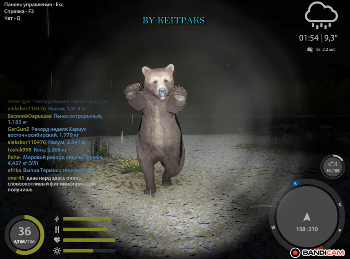 Capture d'écran d'un ours féroce attaquant un joueur.